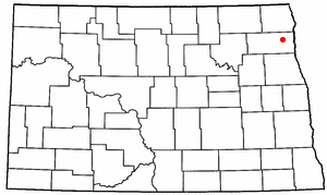 Location of Grafton, North Dakota