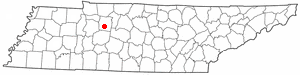 Location of Dickson, Tennessee