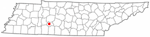 Location of Hohenwald, Tennessee