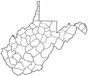 Location of New Haven, West Virginia