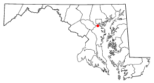 Location of Pumphrey, Maryland