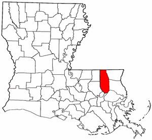 Image:Map of Louisiana highlighting Tangipahoa Parish.png
