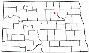 Location of Leeds, North Dakota