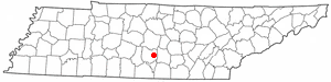 Location of Wartrace, Tennessee