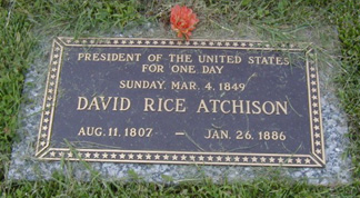 David Rice Atchison's tombstone.