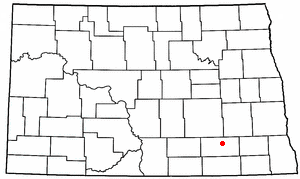 Location of Dickey, North Dakota