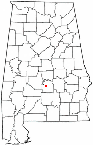 Location of Gordonville, Alabama