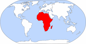 Image:Map of world highlighting Africa.png