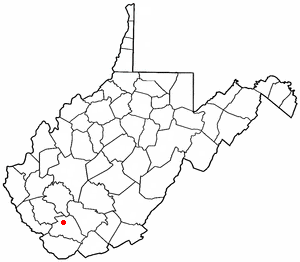 Location of Oceana, West Virginia