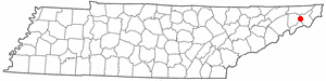 Location of Pine Crest, Tennessee