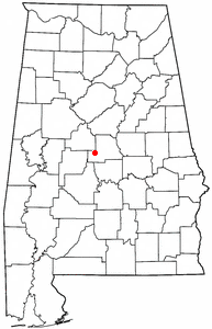 Location of Maplesville, Alabama
