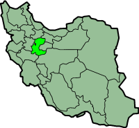 Map showing Markazi in Iran
