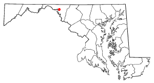 Location of Williamsport, Maryland