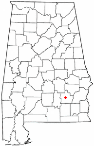 Location of Troy, Alabama