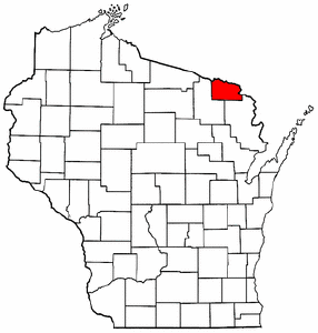 Image:Map of Wisconsin highlighting Florence County.png