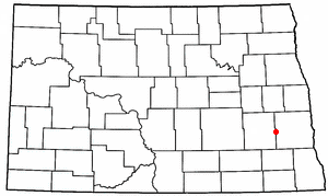 Location of Tower City, North Dakota