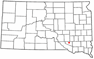 Location of Corsica, South Dakota