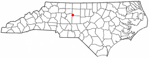 Location of High Point, North Carolina