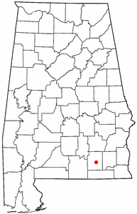 Location of New Brockton, Alabama