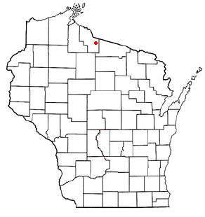 Location of Mercer, Wisconsin