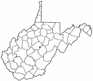 Location of Centralia, West Virginia
