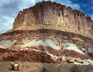 Tower and rock layers at Capitol Reef