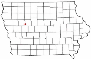 Location of Yetter, Iowa
