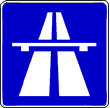 Sign used to denote entry onto Autoroute