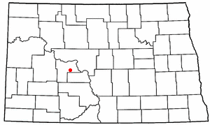 Location of Hazen, North Dakota
