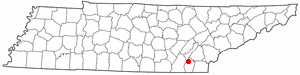 Location of Hopewell, Tennessee