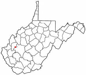Location of Poca, West Virginia