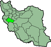 Map showing Lorestan in Iran