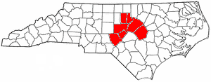 Counties within the North Carolina Region J Council of Governments