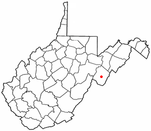 Location of Franklin, West Virginia
