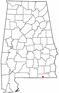 Location of Eunola, Alabama