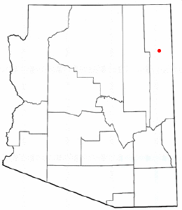 Location of Ganado, Arizona