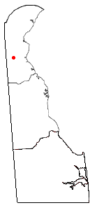 Location of Middletown, Delaware