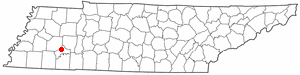 Location of Henderson, Tennessee