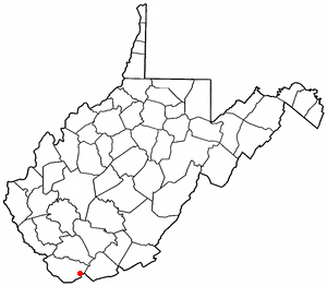Location of Anawalt, West Virginia