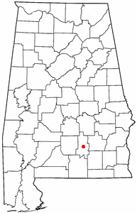 Location of Rutledge, Alabama
