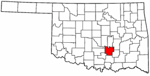 Image:Map of Oklahoma highlighting Pontotoc County.png