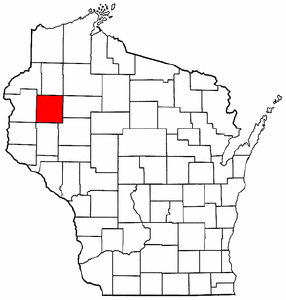 Image:Map of Wisconsin highlighting Barron County.png