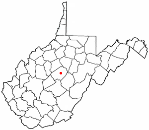 Location of Flatwoods, West Virginia