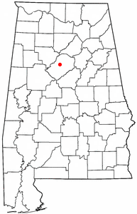 Location of Adamsville shown in Alabama