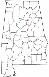 Location of Springville, Alabama