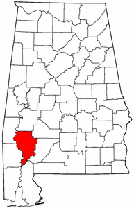 Image:Map of Alabama highlighting Clarke County.png