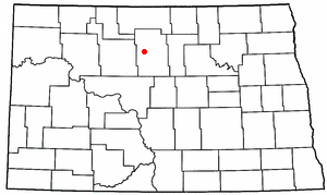 Location of Granville, North Dakota