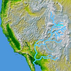 The Yampa River, a tributary of the Green River, is shown highlighted on a map of the western United States