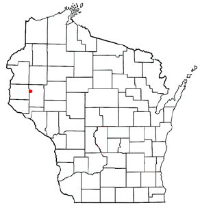 Location of Downing, Wisconsin