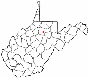 Location of Anmoore, West Virginia